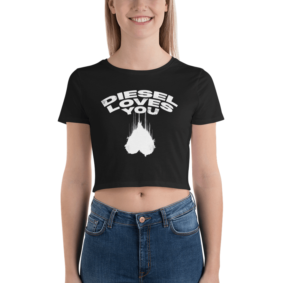 ChuckDiesel - womens crop tee black front